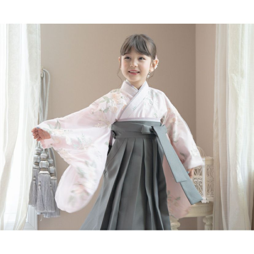 送料無料【入学卒業最終・セール 】卒業式袴 花柄刺繍チュールレース袴 