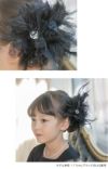 オーガンジーリボンパールクリップ小さめミニクリップヘアアクセサリー2個セット女の子