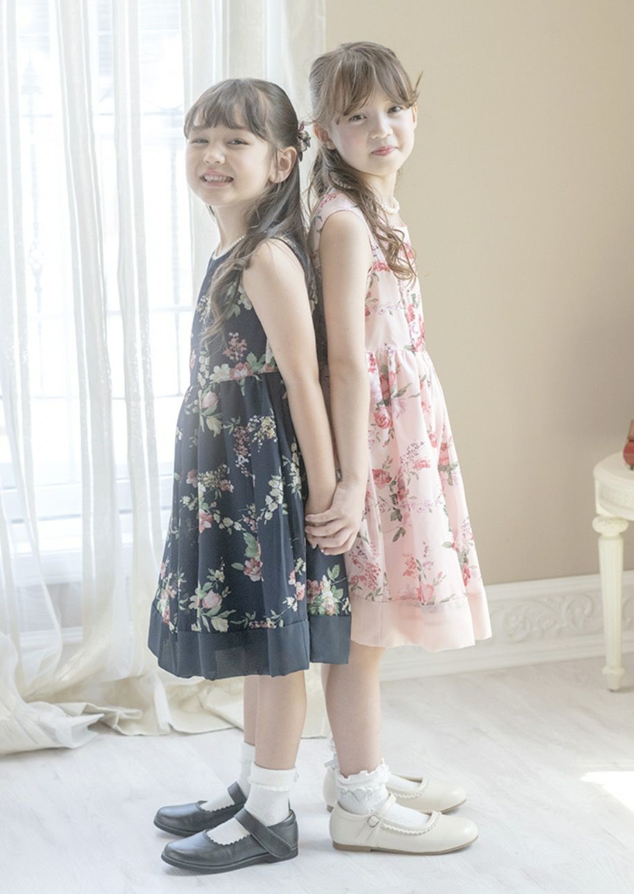 女の子入学式スーツ白ツイードボレロ＆花刺繍チュールレースワンピースセットアップフォーマル女子スーツ