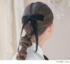 ベロアリボンヘアクリップ