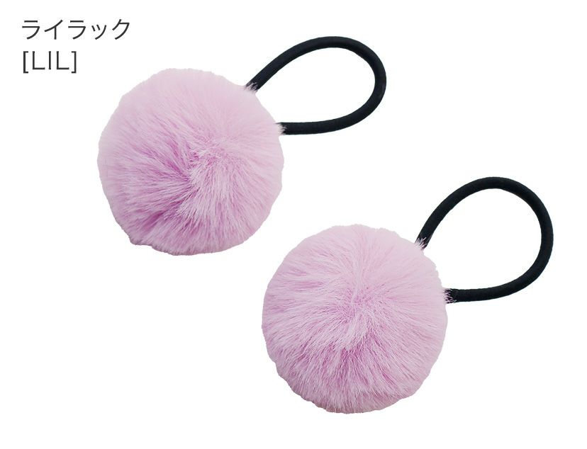 ポンポンファーヘアゴム2個セットアクセサリーヘアアクセサリーその他アクセサリー