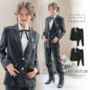 卒業式 女の子 ハンサムブラックロングパンツスーツセット