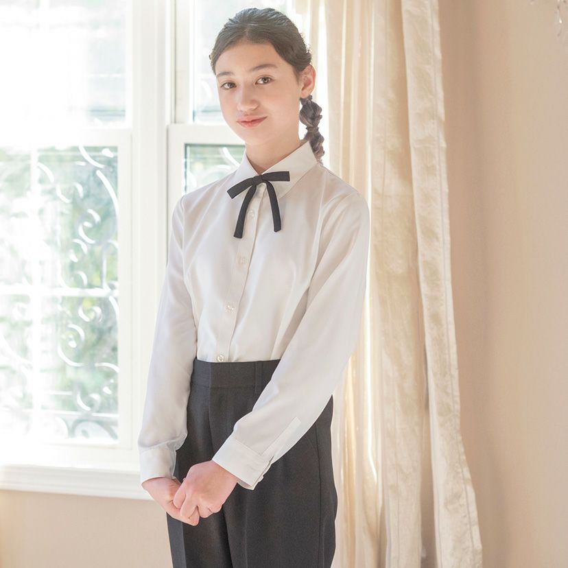 卒業式 女の子 ハンサムブラックロングパンツスーツセット