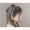 秘密の鍵チャーム付きサテンリボンカチューシャアクセサリーヘアアクセサリー女の子カチューシャTAK