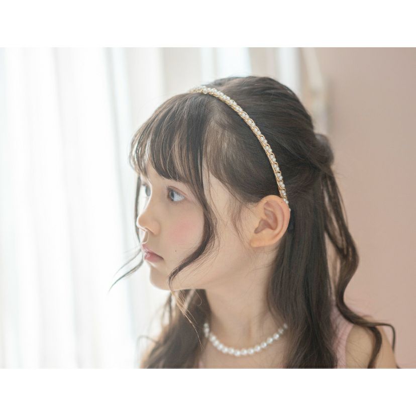 秘密の鍵チャーム付きサテンリボンカチューシャアクセサリーヘアアクセサリー女の子カチューシャTAK