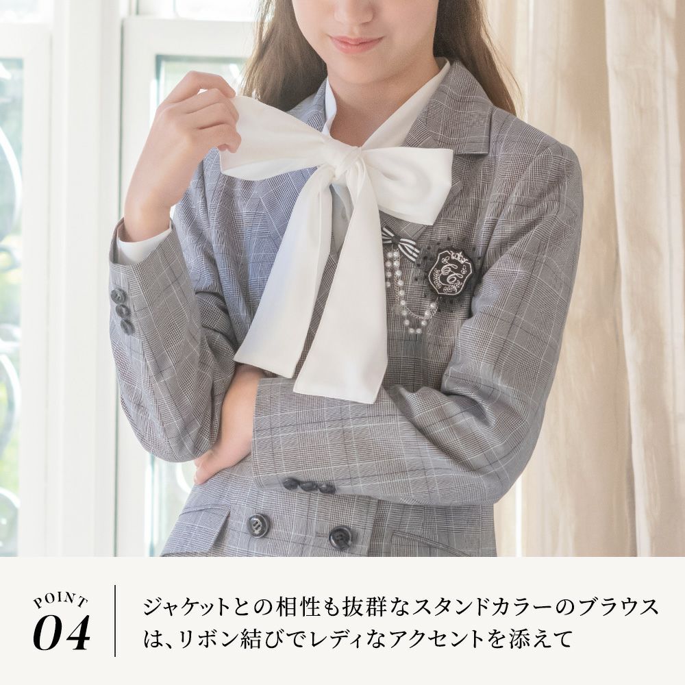 入学式女の子スーツ丸襟チェックワンピース＆ノーカラーボレロアンサンブルセットアップ白ベージュ水色フォーマル女子スーツ