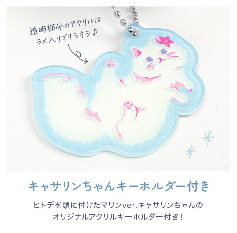 プールバッグビニールバッグ猫柄リボン柄