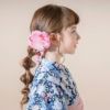 浴衣に！光る花髪飾りヘアクリップアクセサリーヘアアクセサリー和装アクセサリー