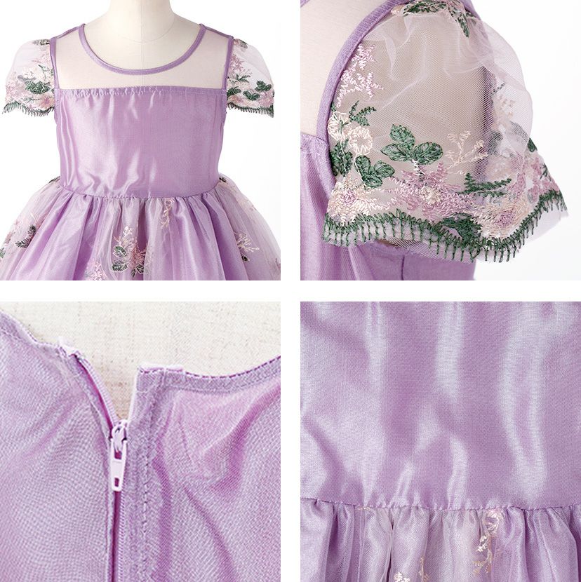 チュールレースフェアリードレスフォーマルドレス女の子キッズ