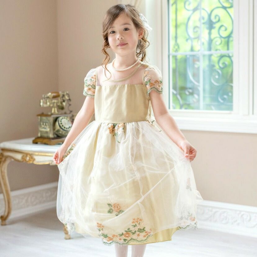 チュールレースフェアリードレスフォーマルドレス女の子キッズ