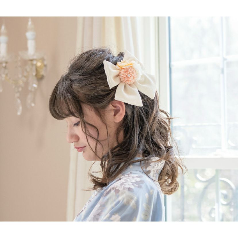 和風髪飾り蝶とお花のヘアクリップアクセサリーヘアアクセサリー和装アクセサリー