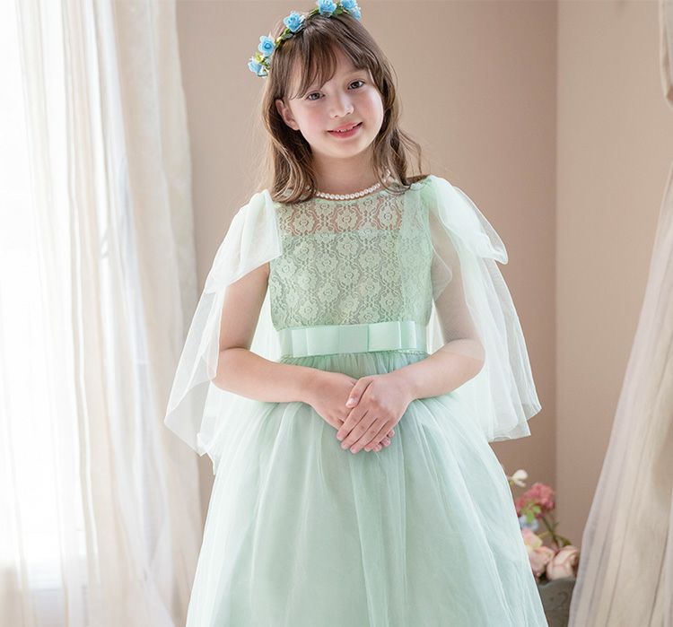 ふわふわつけ袖　リッチ映え！発表会や結婚式におしゃれなレースやチュールの付け袖　キッズドレススタイルをエレガントにアップデート