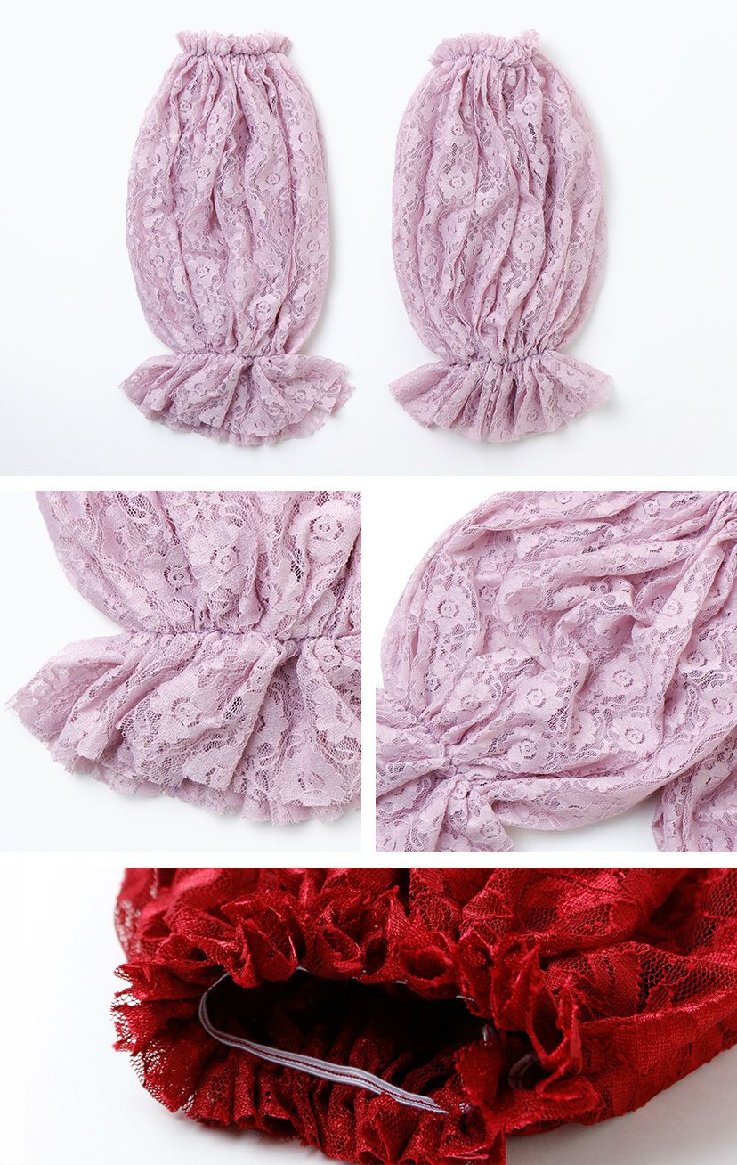 ふわふわつけ袖　リッチ映え！発表会や結婚式におしゃれなレースやチュールの付け袖　キッズドレススタイルをエレガントにアップデート