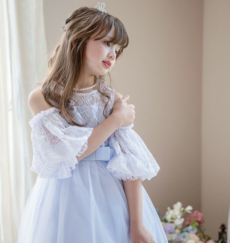 ふわふわつけ袖　リッチ映え！発表会や結婚式におしゃれなレースやチュールの付け袖　キッズドレススタイルをエレガントにアップデート