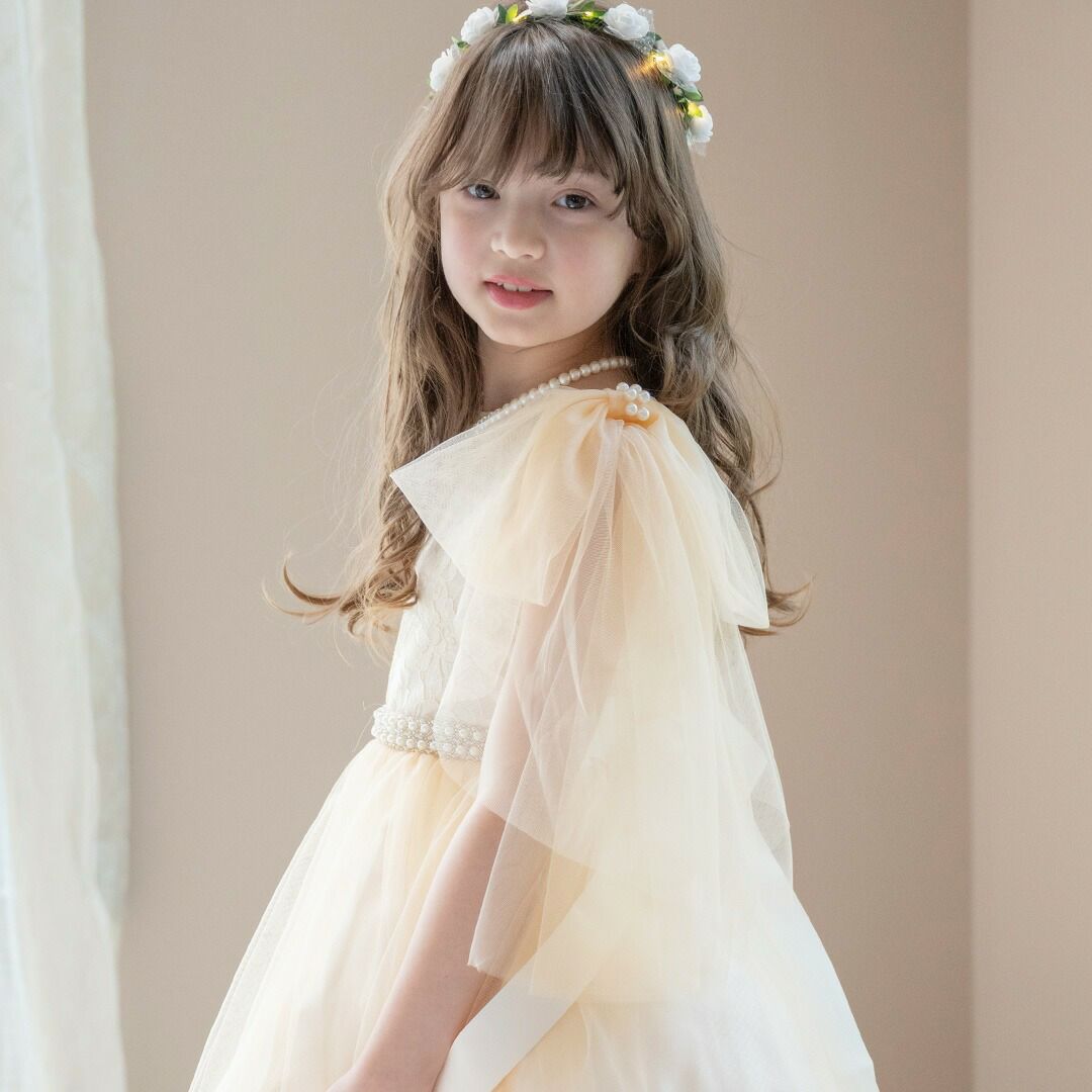 ふわふわつけ袖　リッチ映え！発表会や結婚式におしゃれなレースやチュールの付け袖　キッズドレススタイルをエレガントにアップデート