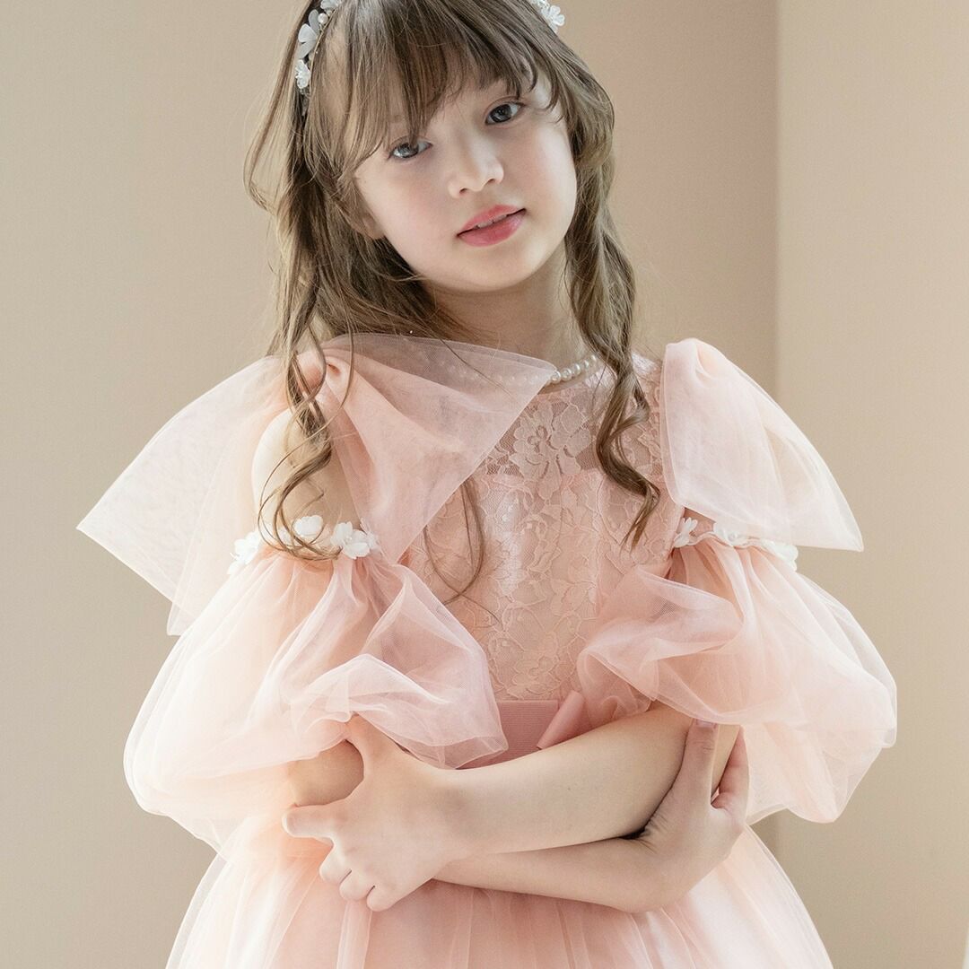 ふわふわつけ袖　リッチ映え！発表会や結婚式におしゃれなレースやチュールの付け袖　キッズドレススタイルをエレガントにアップデート