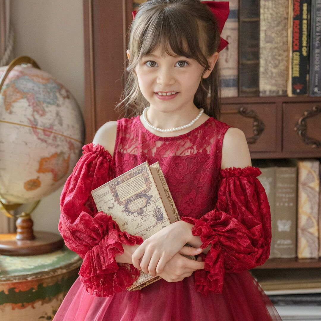 ふわふわつけ袖　リッチ映え！発表会や結婚式におしゃれなレースやチュールの付け袖　キッズドレススタイルをエレガントにアップデート