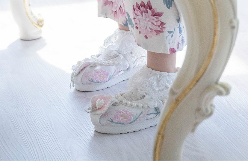 刺繍シューズ七五三草履代わりに履く靴履物和装アクセサリー