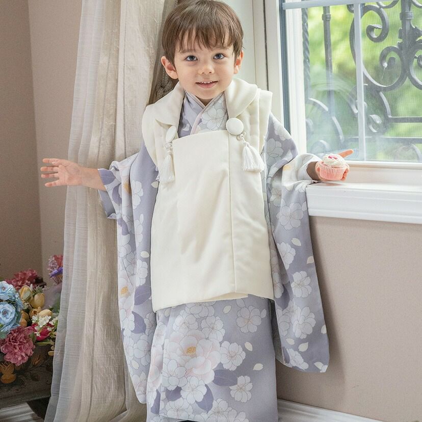 卒業式男の子袴着付カンタン羽織袴セットTAK和装七五三着物男児小学校卒園式紋付無地花柄キッズキャサリンコテージ/送料無料