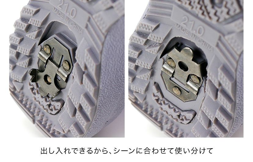 送料無料目玉スノーブーツ収納式スパイク付き女の子カジュアルブーツウィンターブーツキッズジュニア防滑防寒靴雪雪靴ミドル丈裏起毛キャサリンコテージTAK