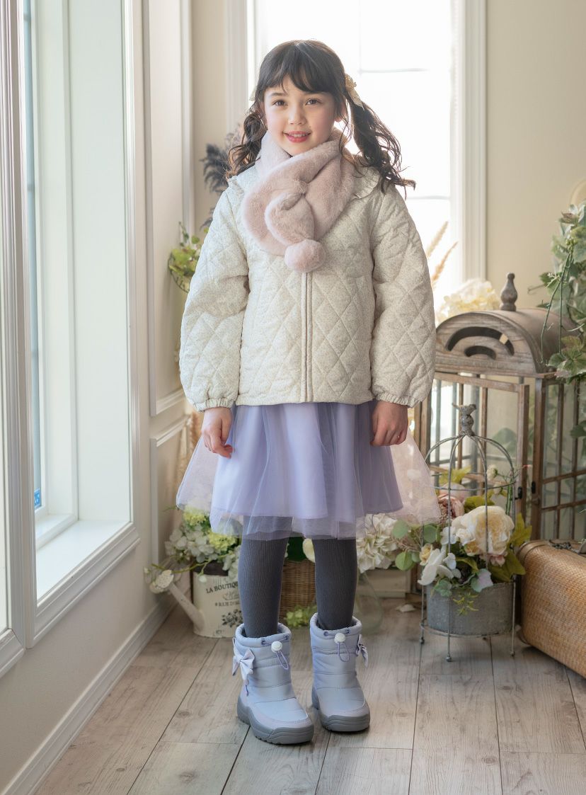 送料無料目玉スノーブーツ収納式スパイク付き女の子カジュアルブーツウィンターブーツキッズジュニア防滑防寒靴雪雪靴ミドル丈裏起毛キャサリンコテージTAK