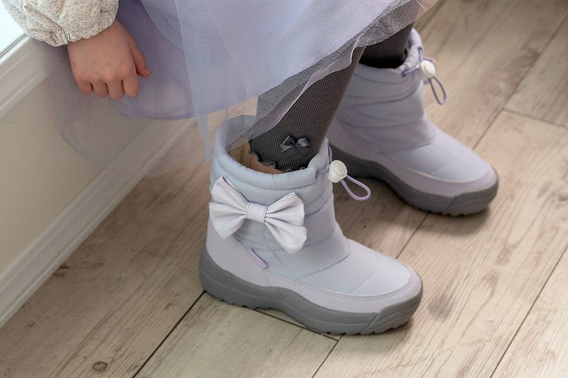 送料無料目玉スノーブーツ収納式スパイク付き女の子カジュアルブーツウィンターブーツキッズジュニア防滑防寒靴雪雪靴ミドル丈裏起毛キャサリンコテージTAK