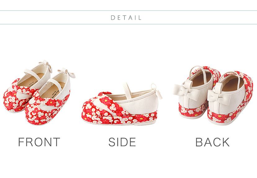 花柄鼻緒のスリッポン 七五三 草履風 3歳 5歳 女児 753 歩きやすい 痛くない 脱げにくい ストラップ 和柄 和風 和装 靴 子供靴 履物
