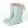 雨の日のおしゃれの味方！バックリボンがかわいいレインブーツ,ミントグリーン,ライラック,紺/DE015