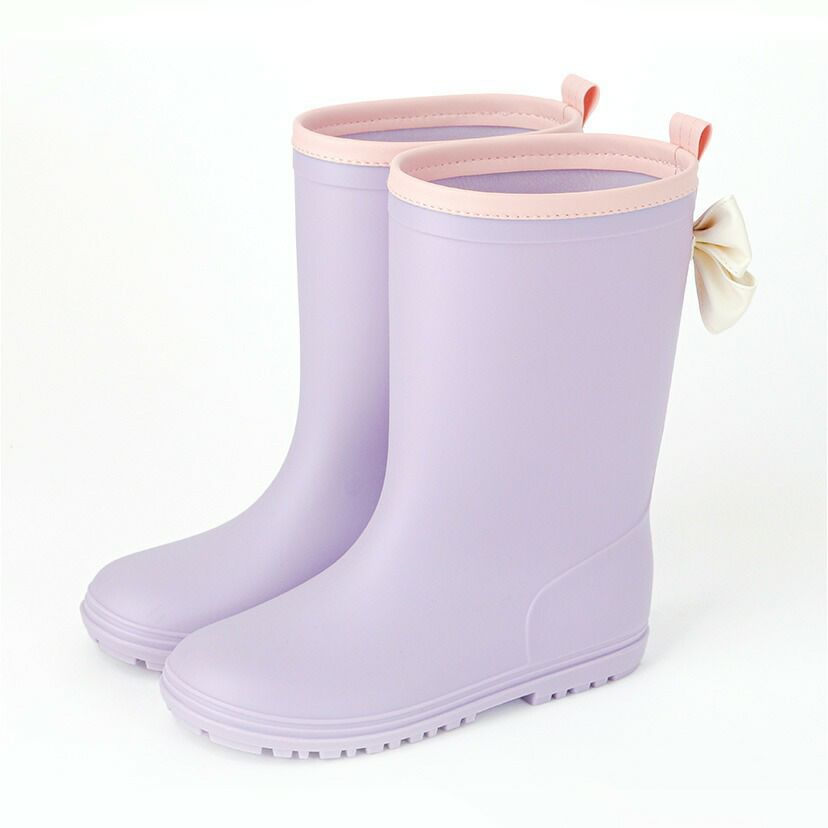 雨の日のおしゃれの味方！バックリボンがかわいいレインブーツ,ミントグリーン,ライラック,紺/DE015