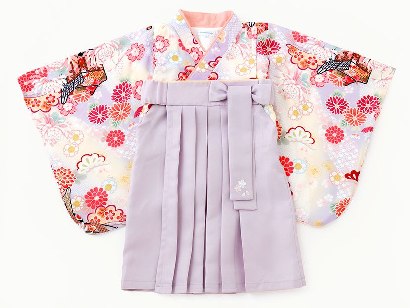 ひな祭り桃の節句ベビー服袴ロンパース女の子[708090cmお宮参りピンク紫はかま和服お宮参りお食い初めカバーオール花柄矢絣うさぎ和装初節句七五三結婚式0才1才2才出産祝いギフト]