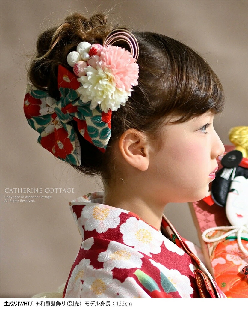 椿ハイカラさんリボンクリップちりめん和装ヘアアクセサリー【一部色超目玉セール】和風髪飾り着物袴浴衣和服かわいいヘア卒業式ヘアアレンジTAK七五三和装アクセサリー