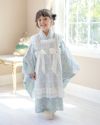 後ろファスナーで着る！アンティークエプロンワンピース3才女の子七五三被布