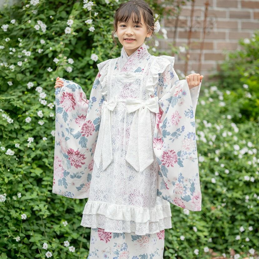 エプロン着物ワンピース レディース  女の子
