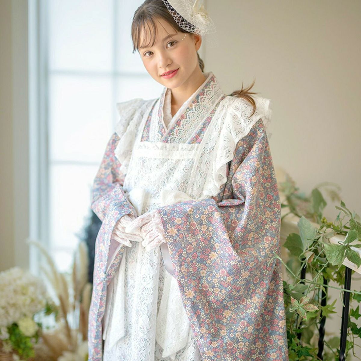 エプロン着物ワンピース レディース  女の子