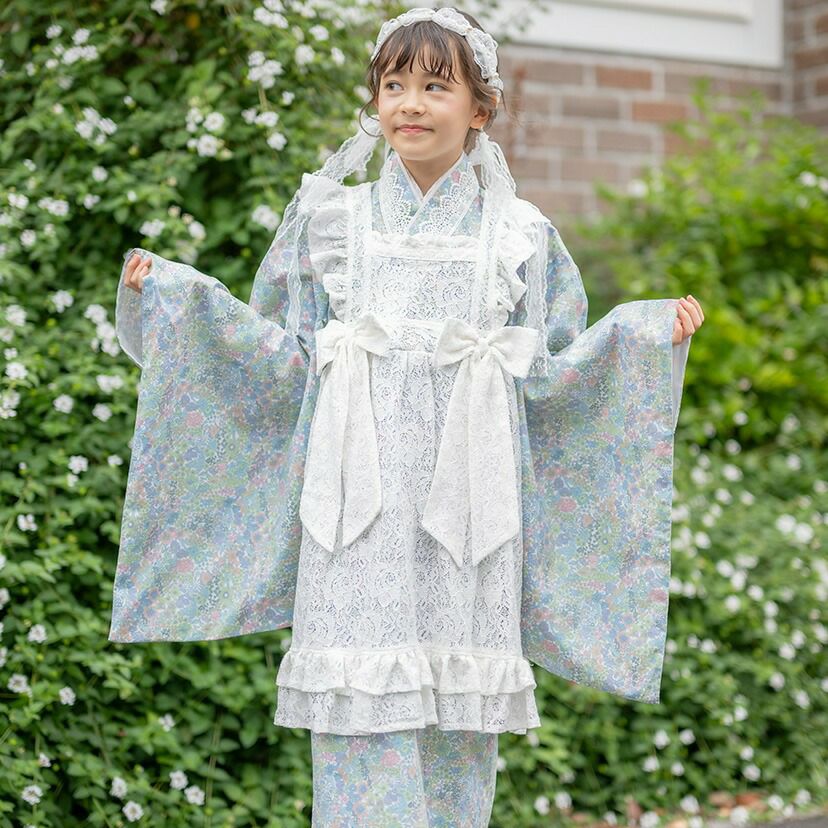 エプロン着物ワンピース レディース  女の子