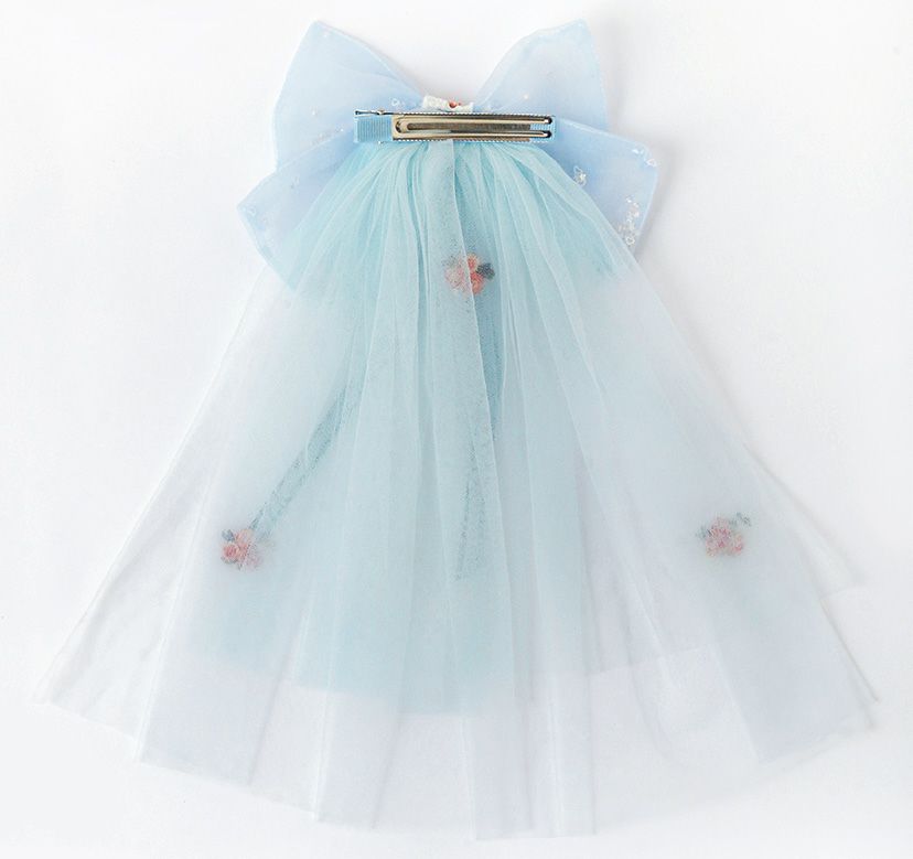 ビッグレースリボンヘアクリップ白アクセサリーヘアアクセサリーYUP6