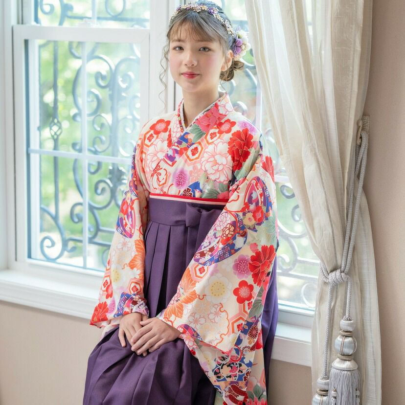 送料無料【卒服最終セール超目玉】袴一体型オールインワン 脇