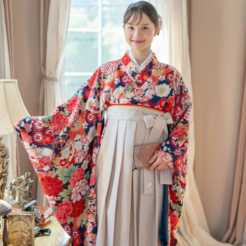 送料無料【卒服セール超目玉】袴一体型オールインワン 脇ファスナー袴